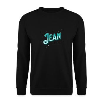 Jean names personalized - Unisex Sweatshirt - black - Front - Alina (178cm) & Michal (187cm)
