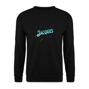 Nom Jacques personnalisé - Sweat-shirt Unisexe - noir - Devant - Alina (178cm) & Michal (187cm)