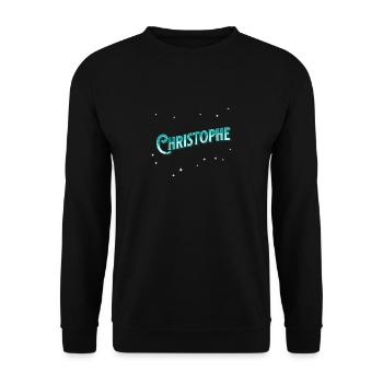Christophe name personalized - Unisex Sweatshirt - black - Front - Alina (178cm) & Michal (187cm)