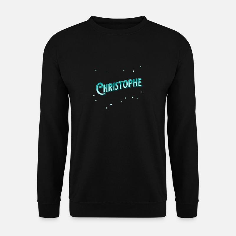 Christophe Namen personalisiert - Unisex Pullover - Schwarz