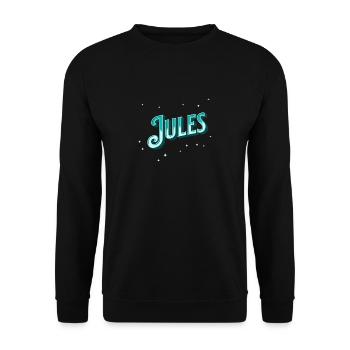 Jules name personalized - Unisex Sweatshirt - black - Front - Alina (178cm) & Michal (187cm)