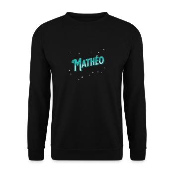 Noms Matheo personnalisés - Sweat-shirt Unisexe - noir - Devant - Alina (178cm) & Michal (187cm)