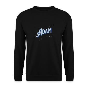 Nom Adam personnalisé - Sweat-shirt Unisexe - noir - Devant - Alina (178cm) & Michal (187cm)