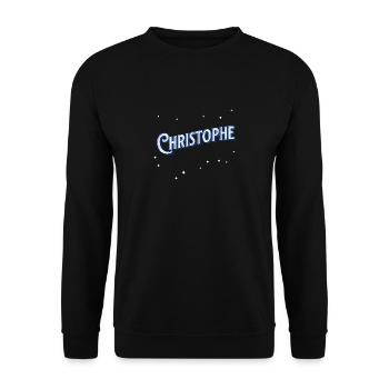 Christophe name personalized - Unisex Sweatshirt - black - Front - Alina (178cm) & Michal (187cm)