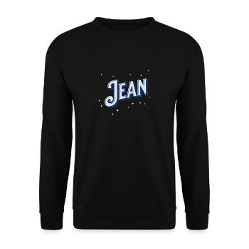 Jean names personalized - Unisex Sweatshirt - black - Front - Alina (178cm) & Michal (187cm)