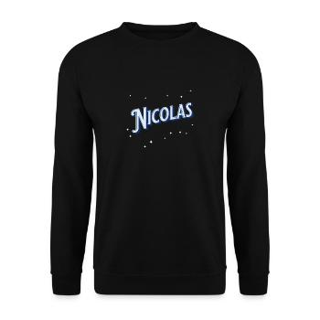Nicola's name personalized - Unisex Sweatshirt - black - Front - Alina (178cm) & Michal (187cm)