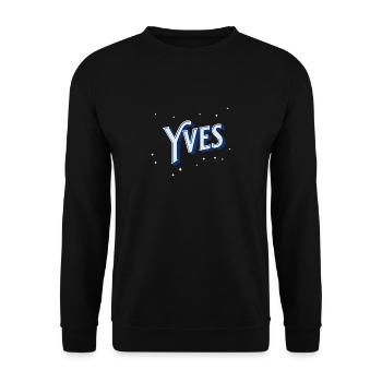 Nom Yves personnalisé - Sweat-shirt Unisexe - noir - Devant - Alina (178cm) & Michal (187cm)