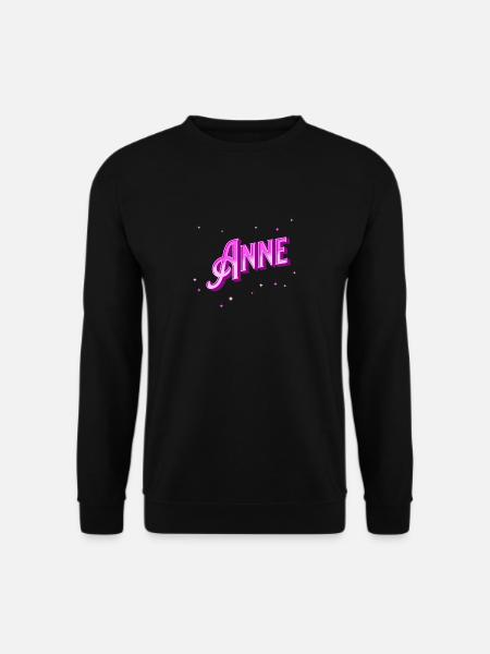 Anne name personalized - Unisex Sweatshirt - black