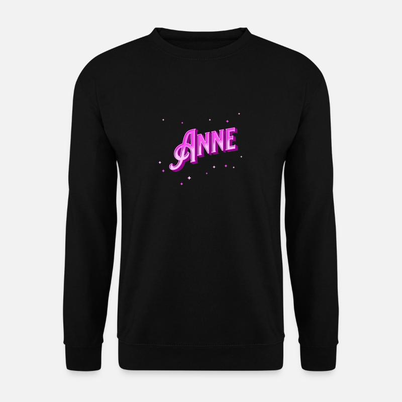 Anne name personalized - Unisex Sweatshirt - black