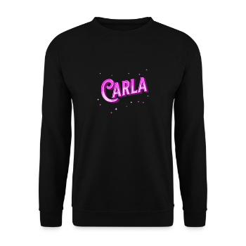 Carla's name personalized - Unisex Sweatshirt - black - Front - Alina (178cm) & Michal (187cm)