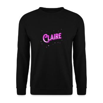 Claire nom personnalisé - Sweat-shirt Unisexe - noir - Devant - Alina (178cm) & Michal (187cm)