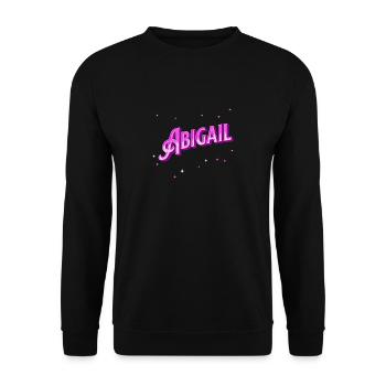 Abigail name personalized - Unisex Sweatshirt - black - Front - Alina (178cm) & Michal (187cm)