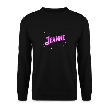 Jeanne nom personnalisé - Sweat-shirt Unisexe - noir - Devant - Alina (178cm) & Michal (187cm)