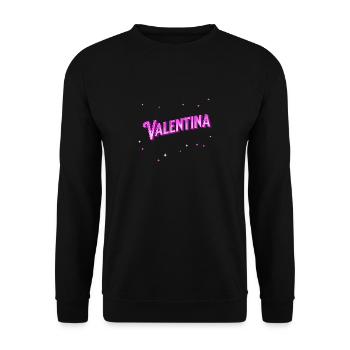 Le prénom de Valentina personnalisé - Sweat-shirt Unisexe - noir - Devant - Alina (178cm) & Michal (187cm)