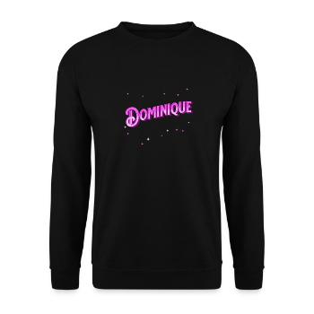 Dominique name personalized - Unisex Sweatshirt - black - Front - Alina (178cm) & Michal (187cm)