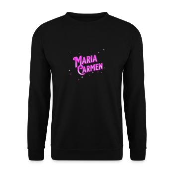 Maria Carmen name personalized - Unisex Sweatshirt - black - Front - Alina (178cm) & Michal (187cm)