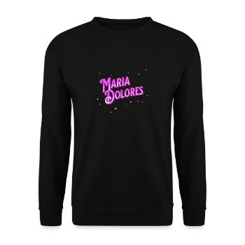 Maria Dolore's name personalized - Unisex Sweatshirt - black - Front - Alina (178cm) & Michal (187cm)