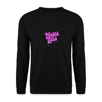 Maria Luisa name personalized - Unisex Sweatshirt - black - Front - Alina (178cm) & Michal (187cm)