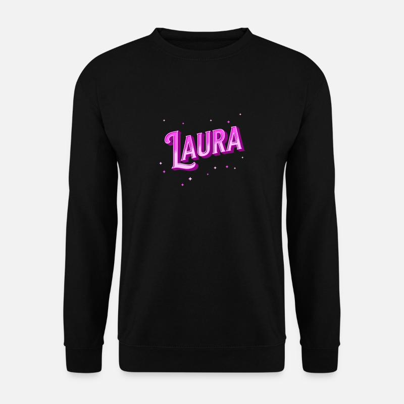 Laura name personalized - Unisex Sweatshirt - black