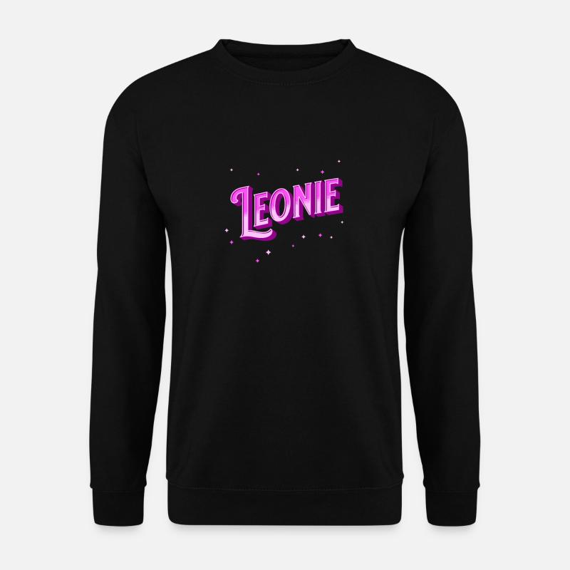 Leonie's name personalized - Unisex Sweatshirt - black