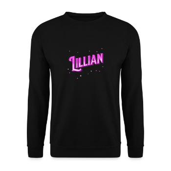 Nom de Lillian personnalisé - Sweat-shirt Unisexe - noir - Devant - Alina (178cm) & Michal (187cm)