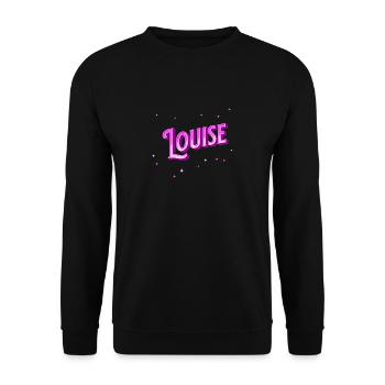 Louise nom personnalisé - Sweat-shirt Unisexe - noir - Devant - Alina (178cm) & Michal (187cm)
