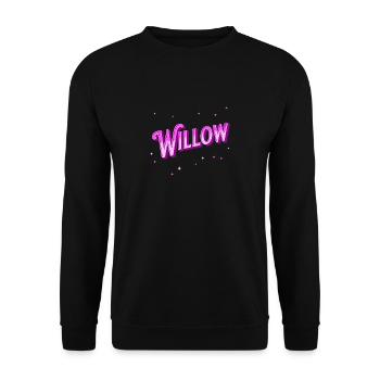 Nom de saule personnalisé - Sweat-shirt Unisexe - noir - Devant - Alina (178cm) & Michal (187cm)
