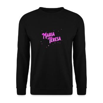 Maria Teresa Namen personalisiert - Unisex Pullover - Schwarz - Vorne - Alina (178cm) & Michal (187cm)