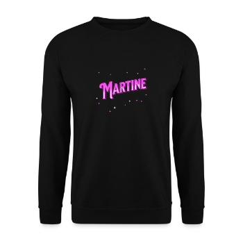 Martine nom personnalisé - Sweat-shirt Unisexe - noir - Devant - Alina (178cm) & Michal (187cm)