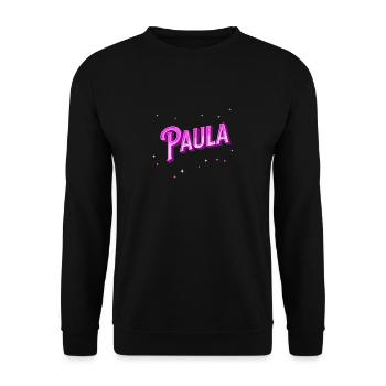 Le prénom de Paula personnalisé - Sweat-shirt Unisexe - noir - Devant - Alina (178cm) & Michal (187cm)
