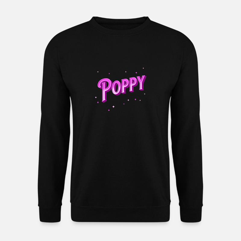 Poppy name personalized - Unisex Sweatshirt - black