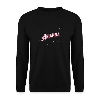 Prénom Arianna personnalisé - Sweat-shirt Unisexe - noir - Devant - Alina (178cm) & Michal (187cm)
