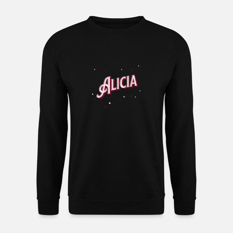 Alicia name personalized - Unisex Sweatshirt - black