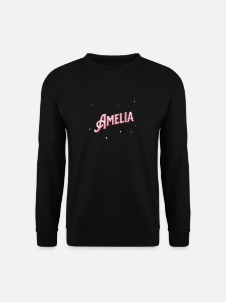 Amelia name personalized - Unisex Sweatshirt - black