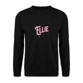Ellie name personalized - Unisex Sweatshirt - black - Front - Alina (178cm) & Michal (187cm)