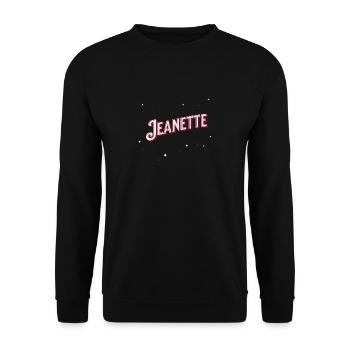 Jeanette name personalized - Unisex Sweatshirt - black - Front - Alina (178cm) & Michal (187cm)
