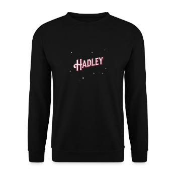 Prénom Hadley personnalisé - Sweat-shirt Unisexe - noir - Devant - Alina (178cm) & Michal (187cm)