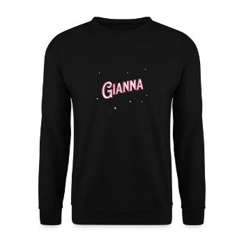 Prénom Gianna personnalisé - Sweat-shirt Unisexe - noir - Devant - Alina (178cm) & Michal (187cm)