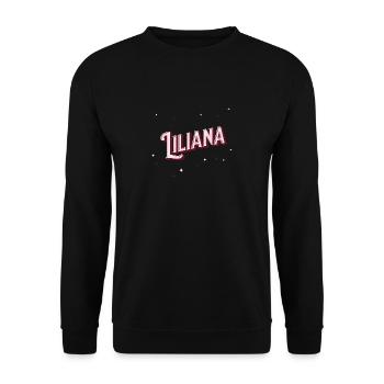 Liliana name personalized - Unisex Sweatshirt - black - Front - Alina (178cm) & Michal (187cm)