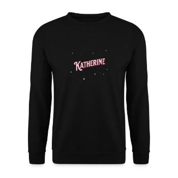 Prénom Katherine personnalisé - Sweat-shirt Unisexe - noir - Devant - Alina (178cm) & Michal (187cm)