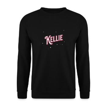 Kellie name personalised - Unisex Sweatshirt - black - Front - Alina (178cm) & Michal (187cm)