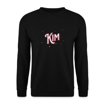 Personalized Kim name - Unisex Sweatshirt - black - Front - Alina (178cm) & Michal (187cm)