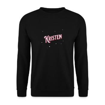 Nom personnalisé de Kristen - Sweat-shirt Unisexe - noir - Devant - Alina (178cm) & Michal (187cm)