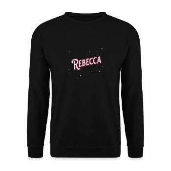 Rebecca's name personalized - Unisex Sweatshirt - black - Front - Alina (178cm) & Michal (187cm)