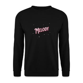 Melody name personalized - Unisex Sweatshirt - black - Front - Alina (178cm) & Michal (187cm)