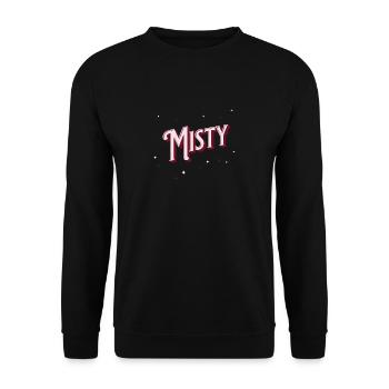 Nom brumeux personnalisé - Sweat-shirt Unisexe - noir - Devant - Alina (178cm) & Michal (187cm)