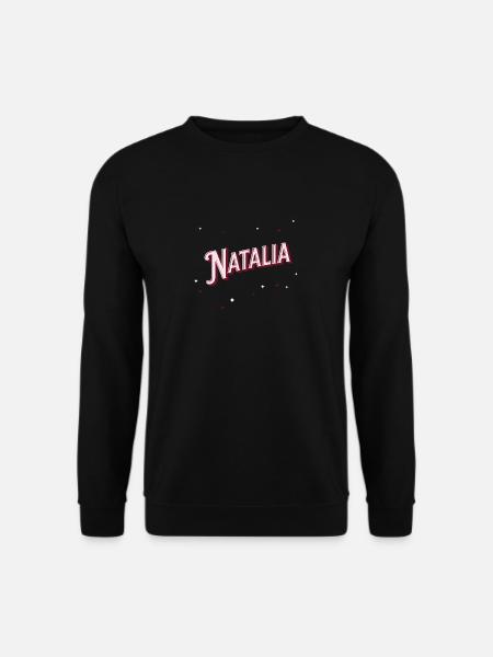 Natalia's name personalized - Unisex Sweatshirt - black