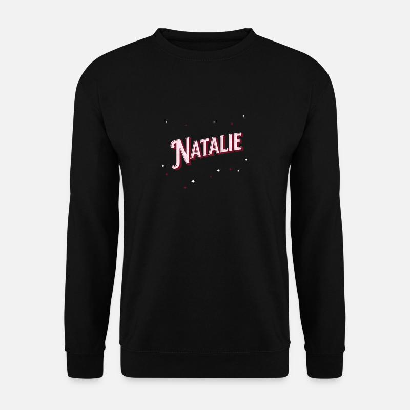 Natalie's name personalized - Unisex Sweatshirt - black