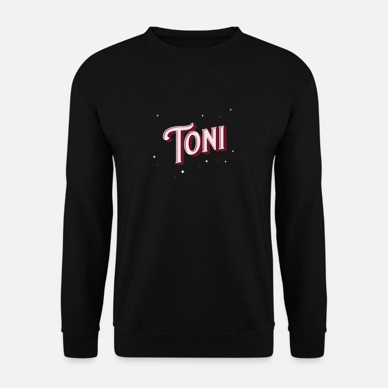 Toni Namen personalisiert - Unisex Pullover - Schwarz