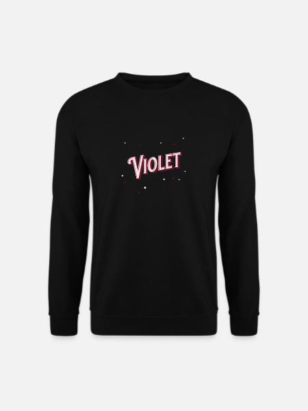 Violet name personalized - Unisex Sweatshirt - black